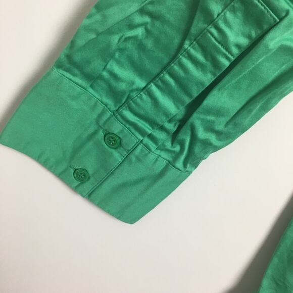 Apostrophe Stretch Button Down Shirt Green Size 14 - Picture 12 of 12